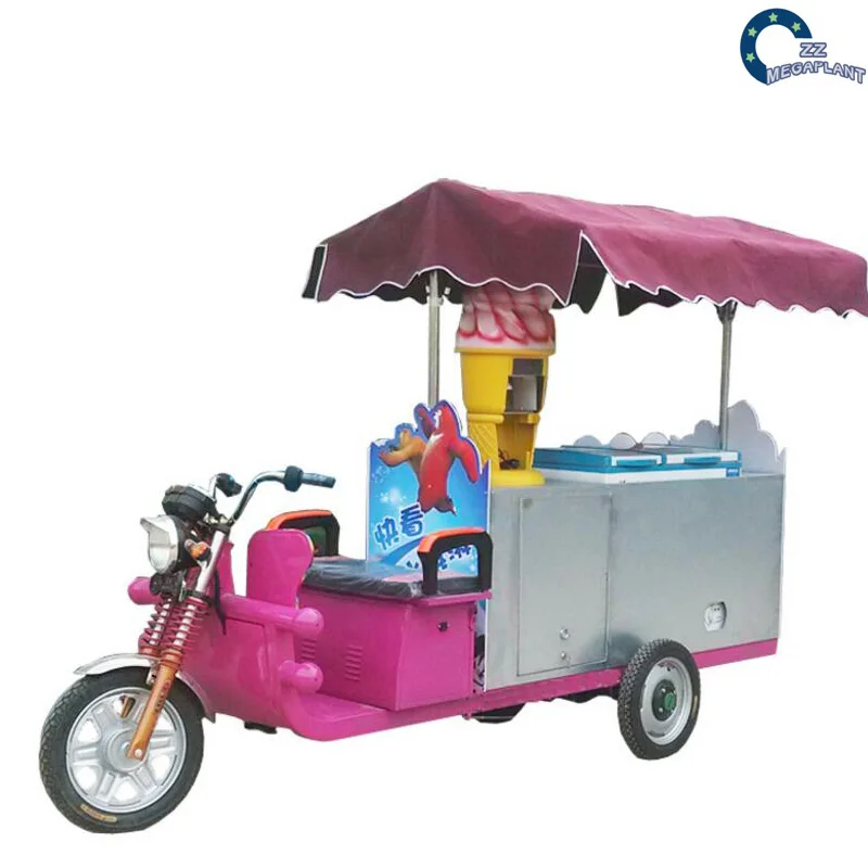 Hot sell motorcycle or electric motor food truck tricycle mobile fast food kiosk truck ice cream coffee food truck