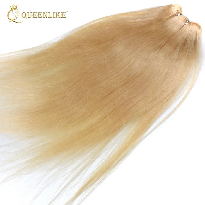
40 inch natural blonde raw human hair extensions 