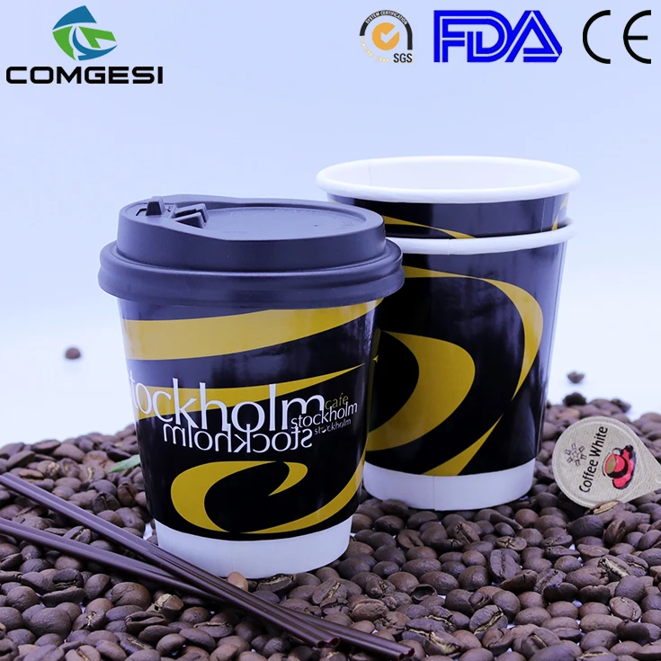Heat insulated Hollow paper cup_Corrugated double wall heat insulated foam paper cup_Paper cup china manufacturer