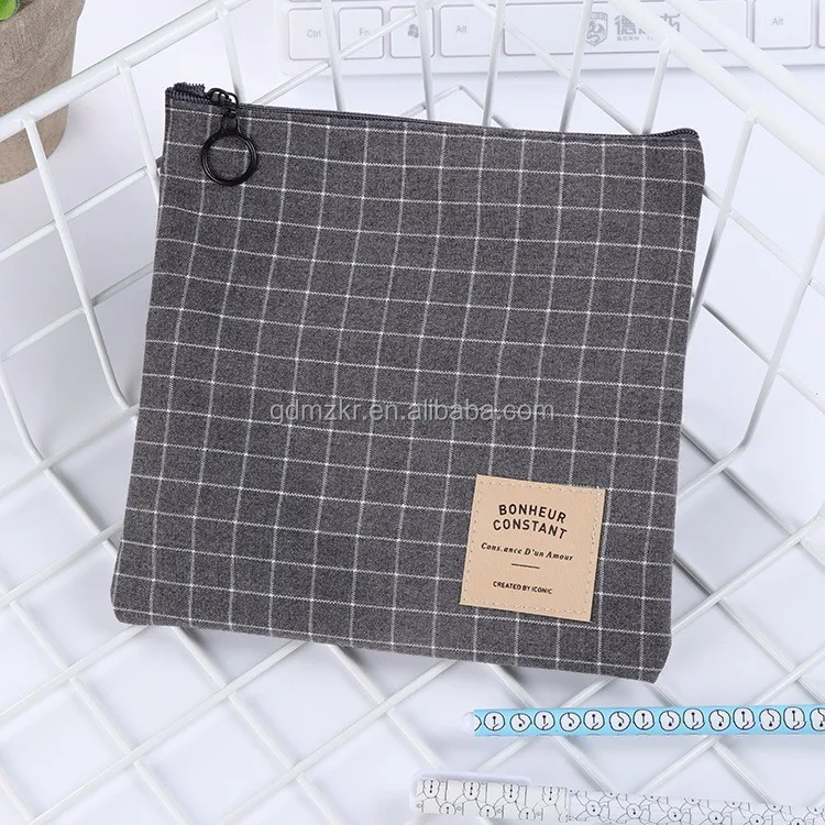 Amazon Hot-sell custom printed natural cotton canvas zipper wallet for women