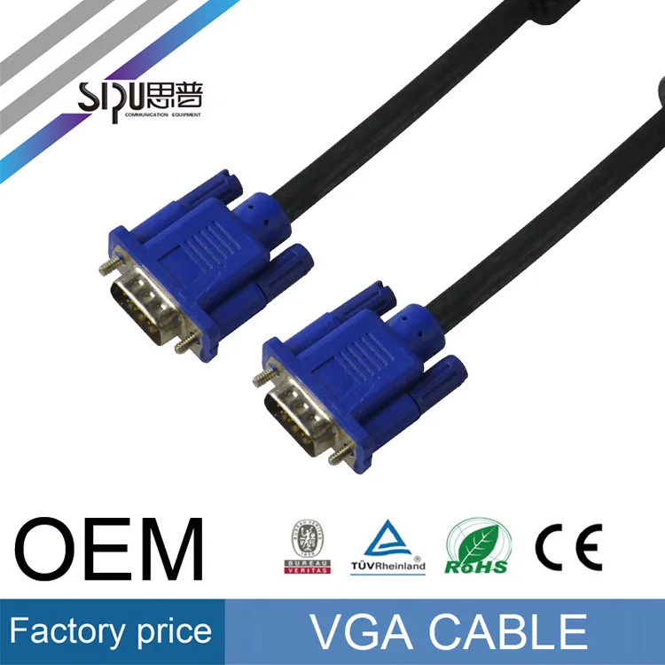 SIPU Лучшее качество VGA Кабель 3 + 6 оптовая 10 м vga между мужчинами кабель лучший кабель vga цены