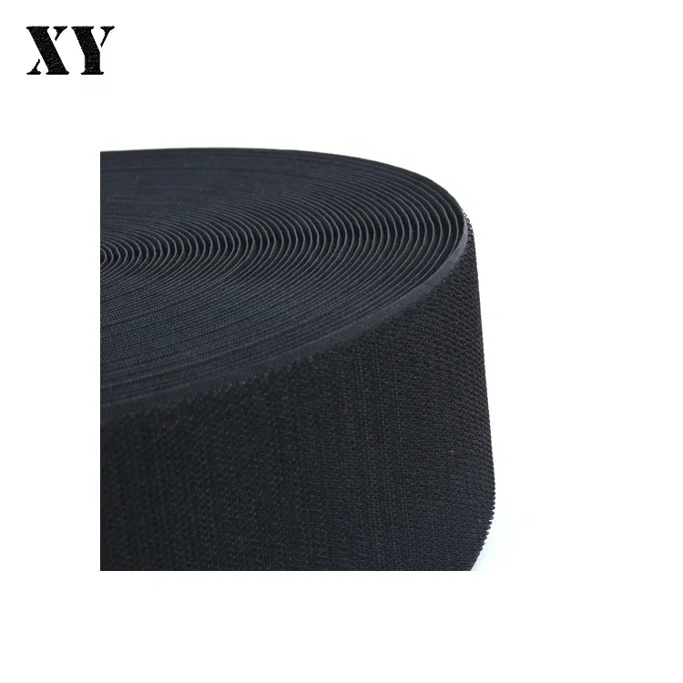 Good Quality 2 Inch Polyester Black Hook And Loop Tape Straps For Garment