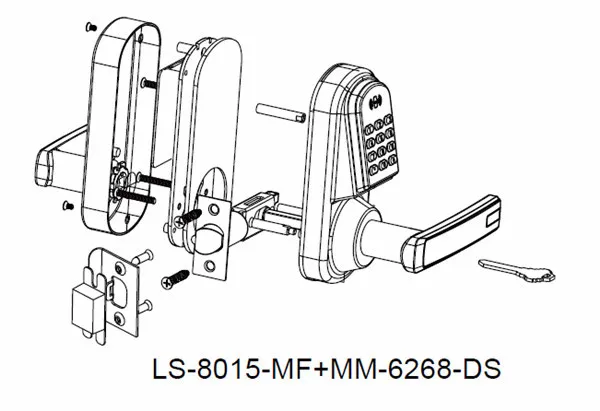 Keyless Multi-functional password lock with reversible handle