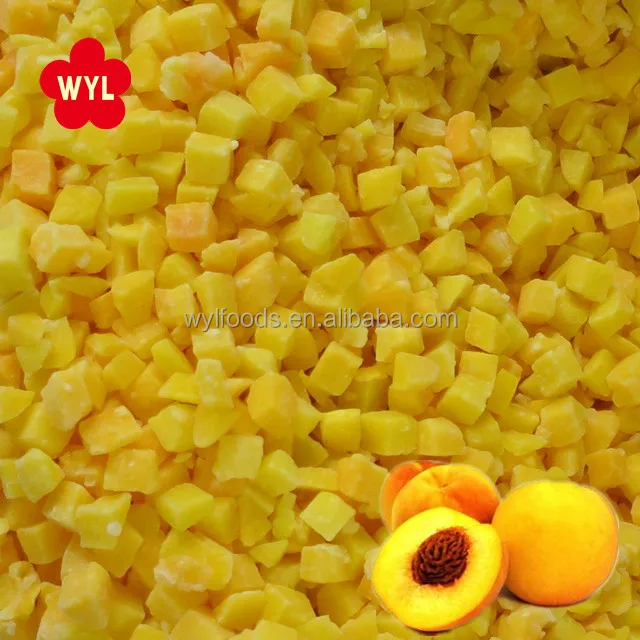 IQF Fruit Frozen Yellow Peach Dice in frozen fruits