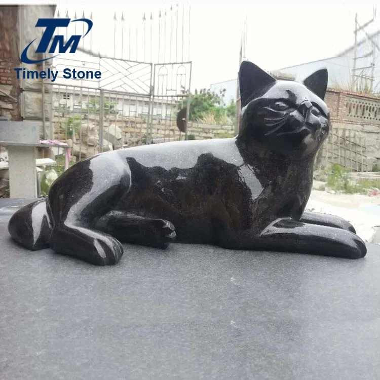 
Animal Statue Cat Carved Stone Figurines Sculpture 