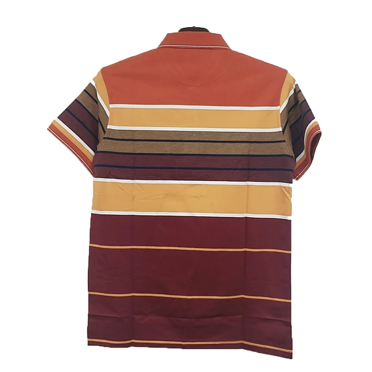 
T shirt printing bangladesh High quality Mens collar striped design cotton polo t shirt 
