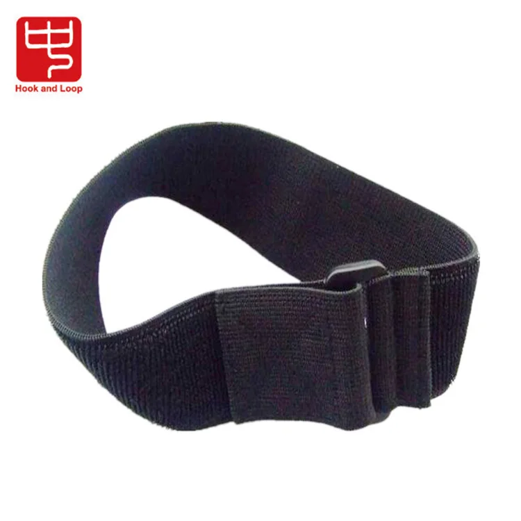 Nylon elastic un-napped loop band stretch hook and loop tie strap