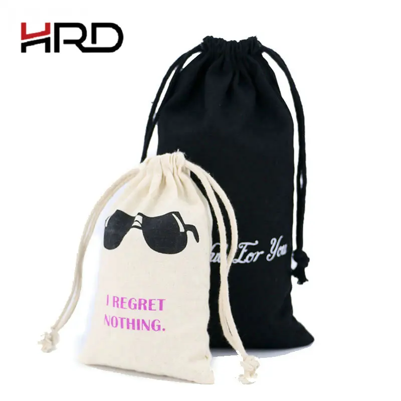 
Custom design high promotional small cotton drawstring bags 