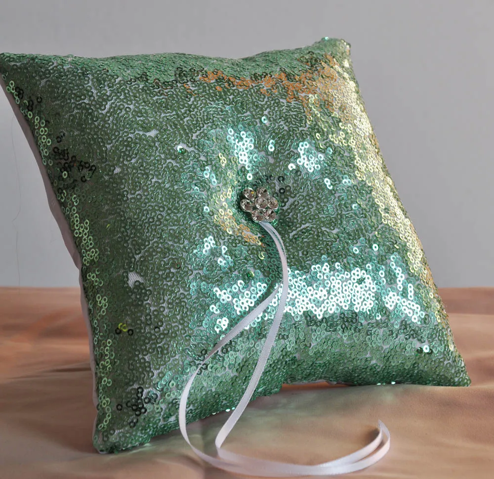 Shiny Sequins Wedding set Glitter Wedding Guest Book Pen Set Ring Bearer Pillow Rhinestone Decor Wedding Party collection