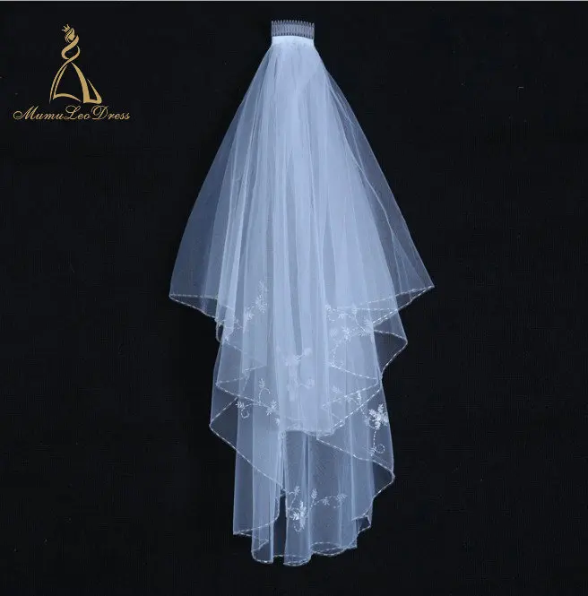 
Woman Silk Tulle Net Lady Ivory Bride Be Wedding Accessory Lace Bridal Veil 