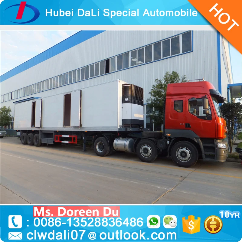 New  Dongfeng refrigerated semi trailer thermo king refrigerator truck