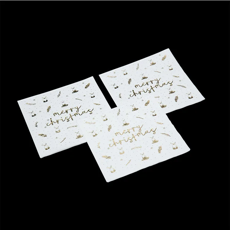 2ply Icecream Pre Folded Dinner Printed Decoupage for Wedding Paper Napkins & Serviettes Excellent Absorbent Custom Colored