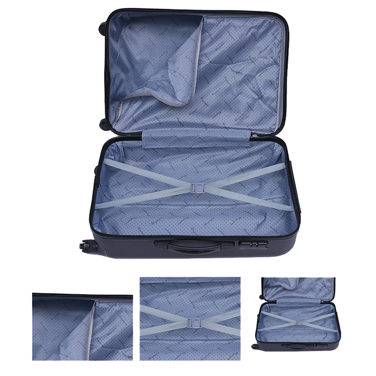 oem odm open new mould free suitcase single spinner  4 wheel combination lock 20 24 28 inch hard ABS 3 piece trolley luggage set