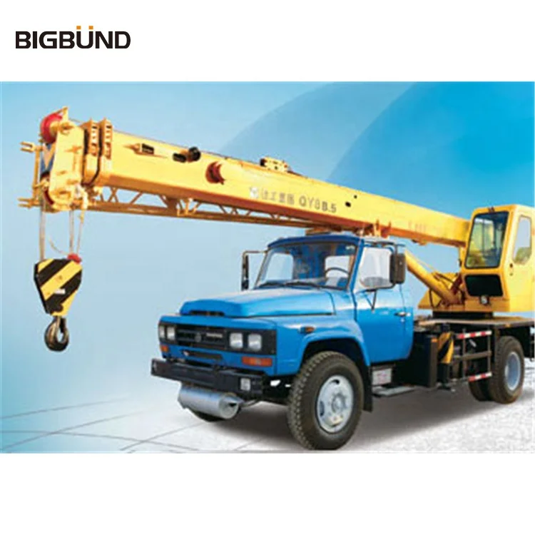 
QY8B.5 Many Years Factory Bigbund Official 8 Ton Hydraulic Arm Crane Truck Mini Truck Mounted Crane 