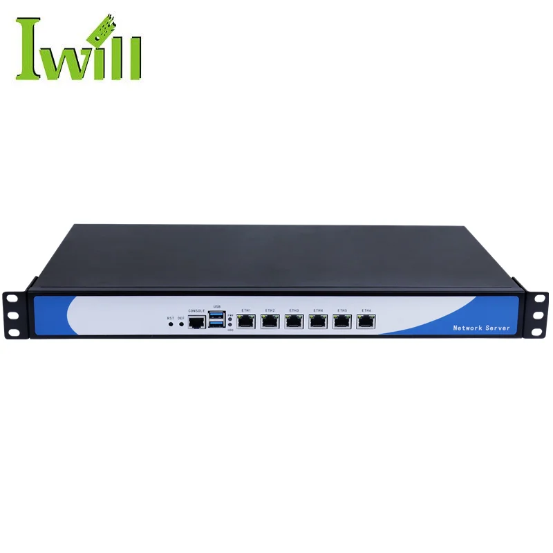 Pfsense AES-NI Skylake 3855U linux 1U firewall barebone 6 LAN