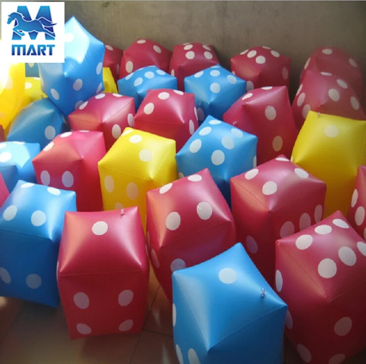 Детские пластиковые надувные белые игральные кости для игр на улице