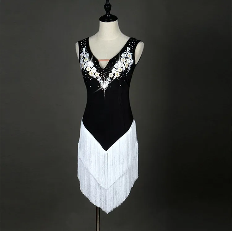 2023 new arrivals Hot Sale Sexy Sleeveless Women Girls Dance Wear Fringe Latin Dress