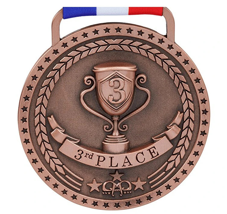 cheap metal blank ribbon hanger Gold Silver Bronze Sports Medals Custom Medal