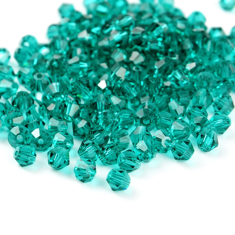 DIY 4mm Loose Beads Faceted Bicone Crystal Glass Beads for Bracelets with Line or Bag Beads for Jewelry Making