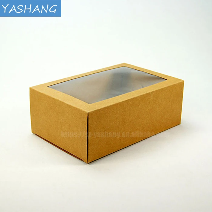 Printing kraft paper box for dress with window custom toy packaging