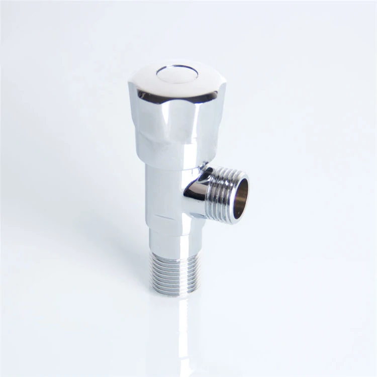 wall mounted brass angle valve1 2 x 1 2 chrome with plastic cap