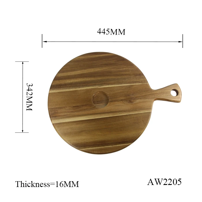 Round Presentation Board Acacia wood Food Platters Pizza Plate