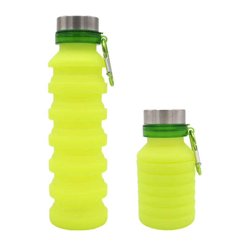 550ML Expandable Reusable Drinking Travel Fashion Collapsible Silicone Foldable Water Bottle