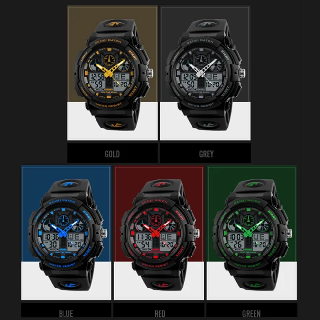 Мужские аналоговые и цифровые спортивные часы-хронограф SKMEI 1270