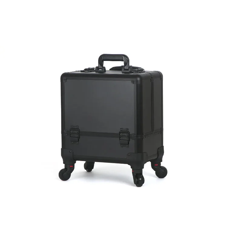 Professional beauty hard make up jewelry aluminum trolley case