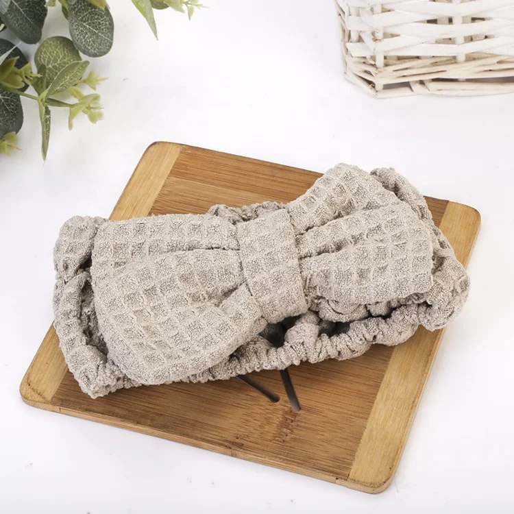 Cosmetic waffle accessories headband makeup elastic snap hair band