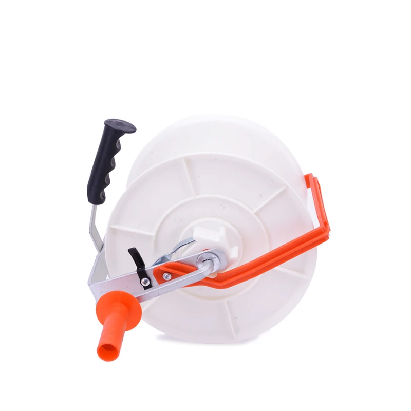 Plastic white 1:3 polywire electric geared fence cable reel