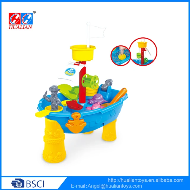Luxury PP Pirate Boat Beach Sand Toy and Water Play Table