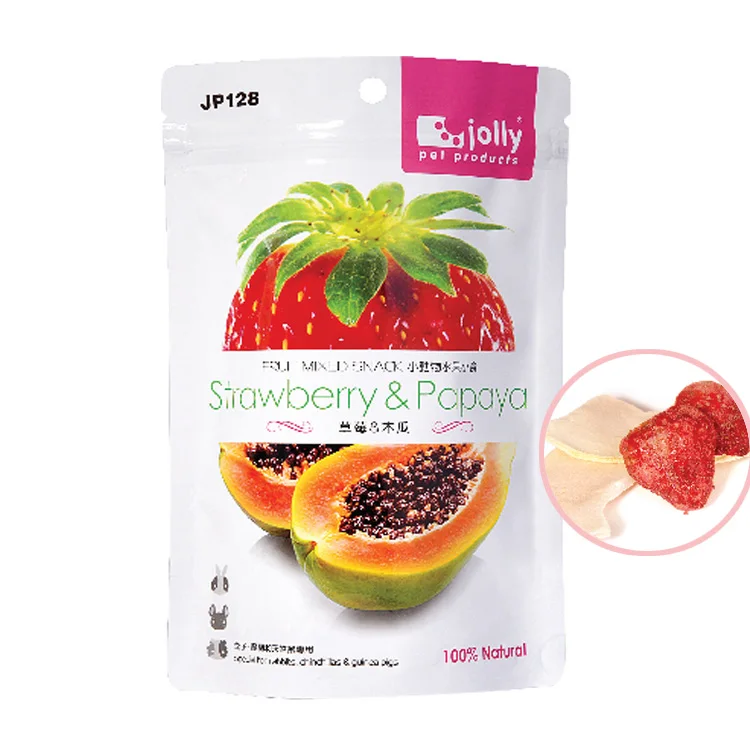
Small Animals Feeding Treats Natural Dried Strawberry & Papaya Treats For Small Pets 