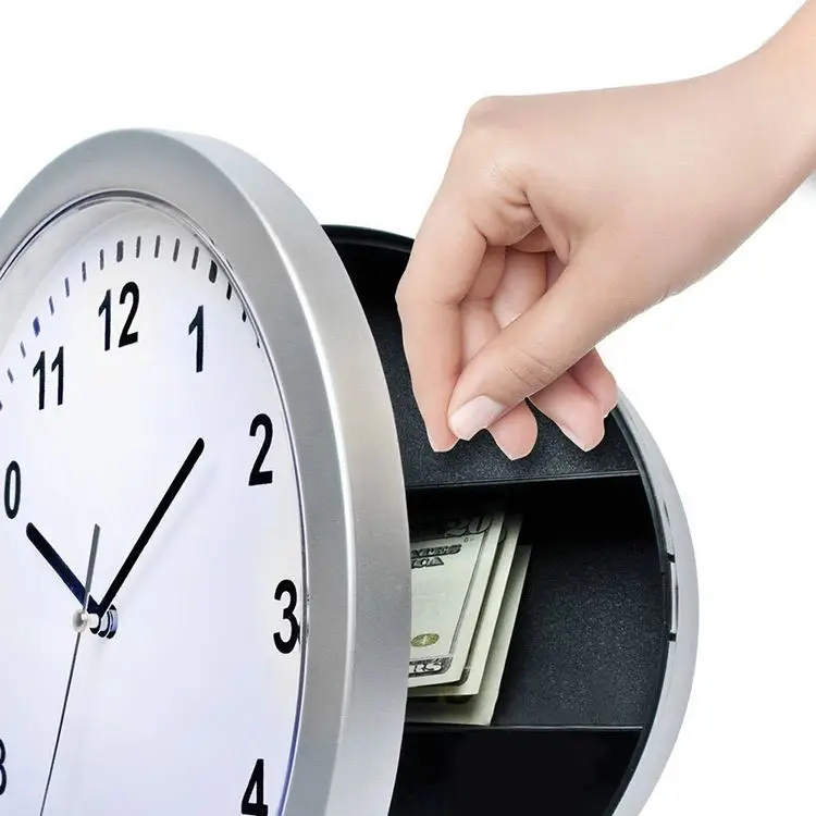 Wall Clock Hidden Secret Safe Container Box for Cash Money Jewelry Storage Security Safes