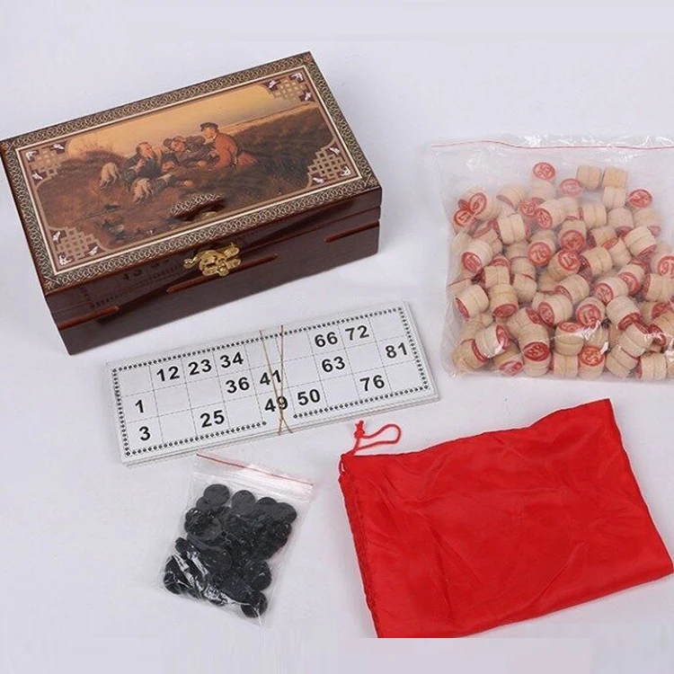 
Factory Direct Sales Chess Game Russian Wooden Bingo Lotto Toy 