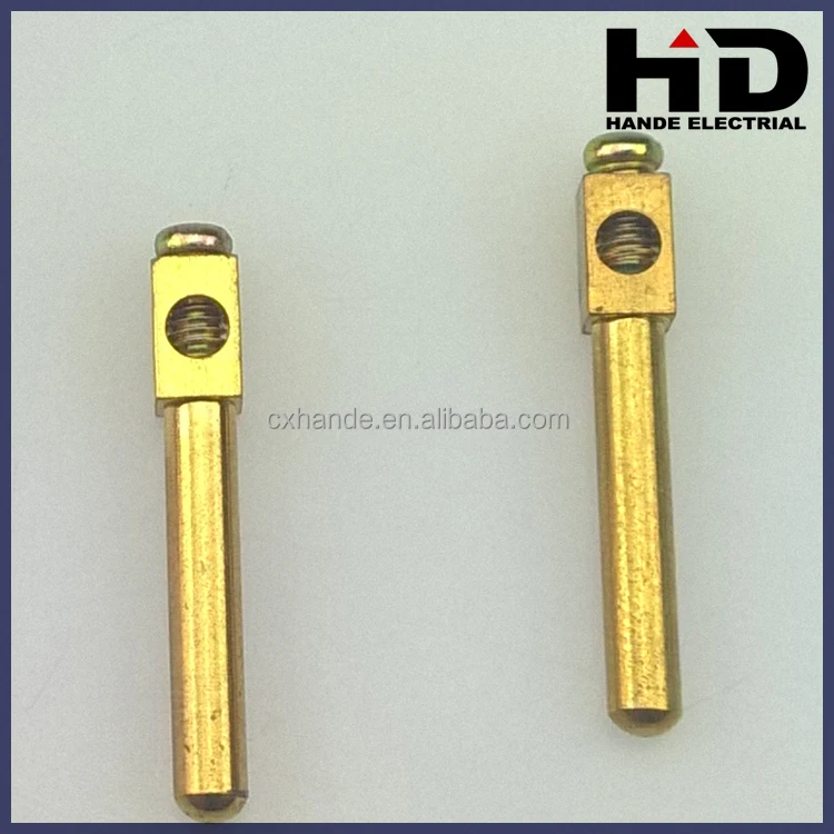 Plug top pin european plug brass 4mm round pin,brass contact for power adapter