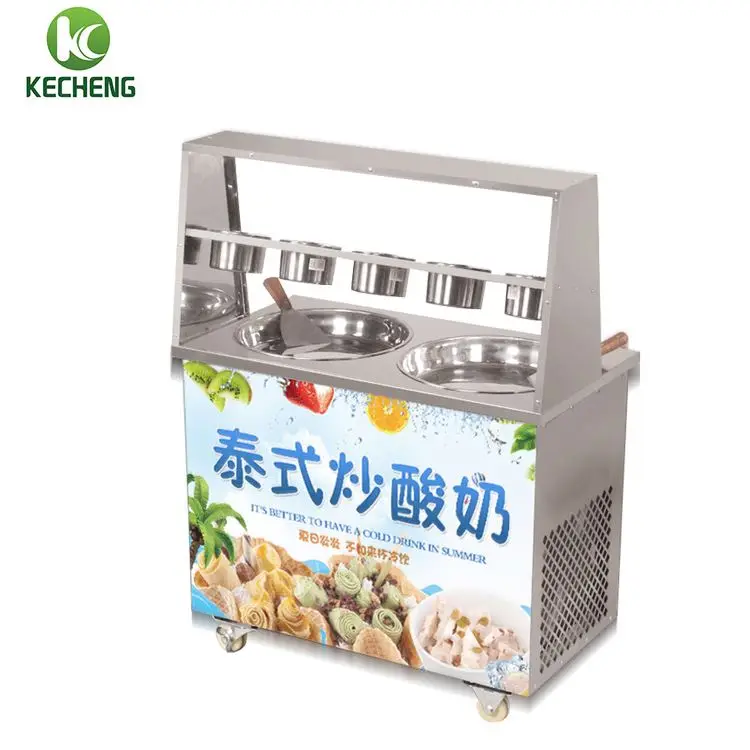 fried ice-cream machine roll ice cream/topping pans fried ice cream machine/yogurt machine frozen