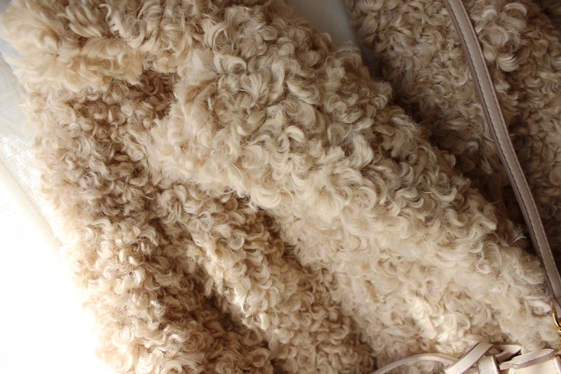 Fashion 4 Colors Curly Faux Sheep Wool Jacket,Grey Pink Beige Blue Lamb Wool Coat,Artificial Goat Wool Fur Jacket Coat