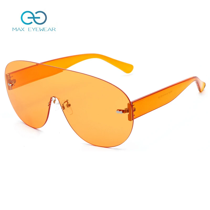 
acetate rimless oversized sunglasses women luxury one piece shades uv 400 sunglasses frameless unisex sunglasses 