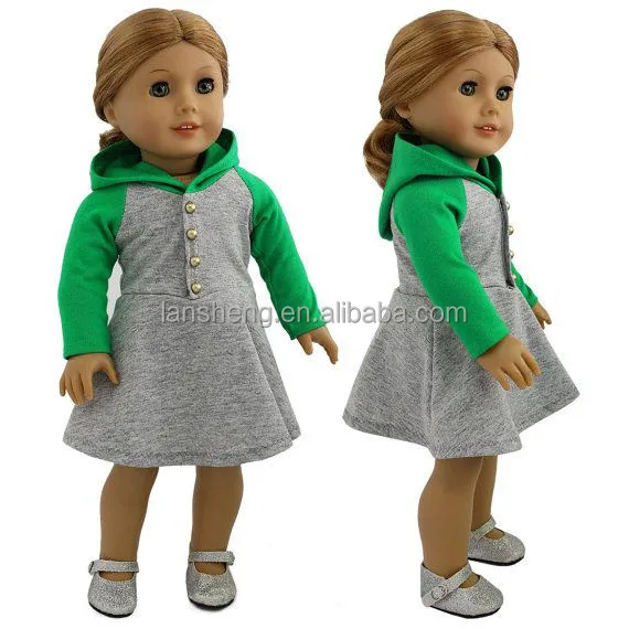 Handmade 18 inch Doll Hoody Dress