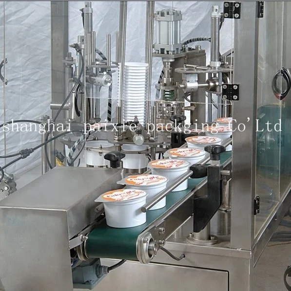 Free shipping rotary ice cream cup filling sealing machine