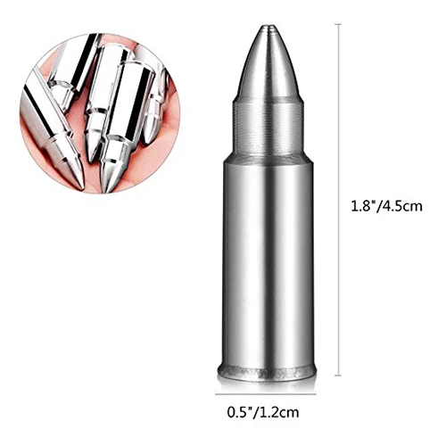 Набор из 6 кубиков льда из нержавеющей стали, пули, металлический камень для виски, новая идея