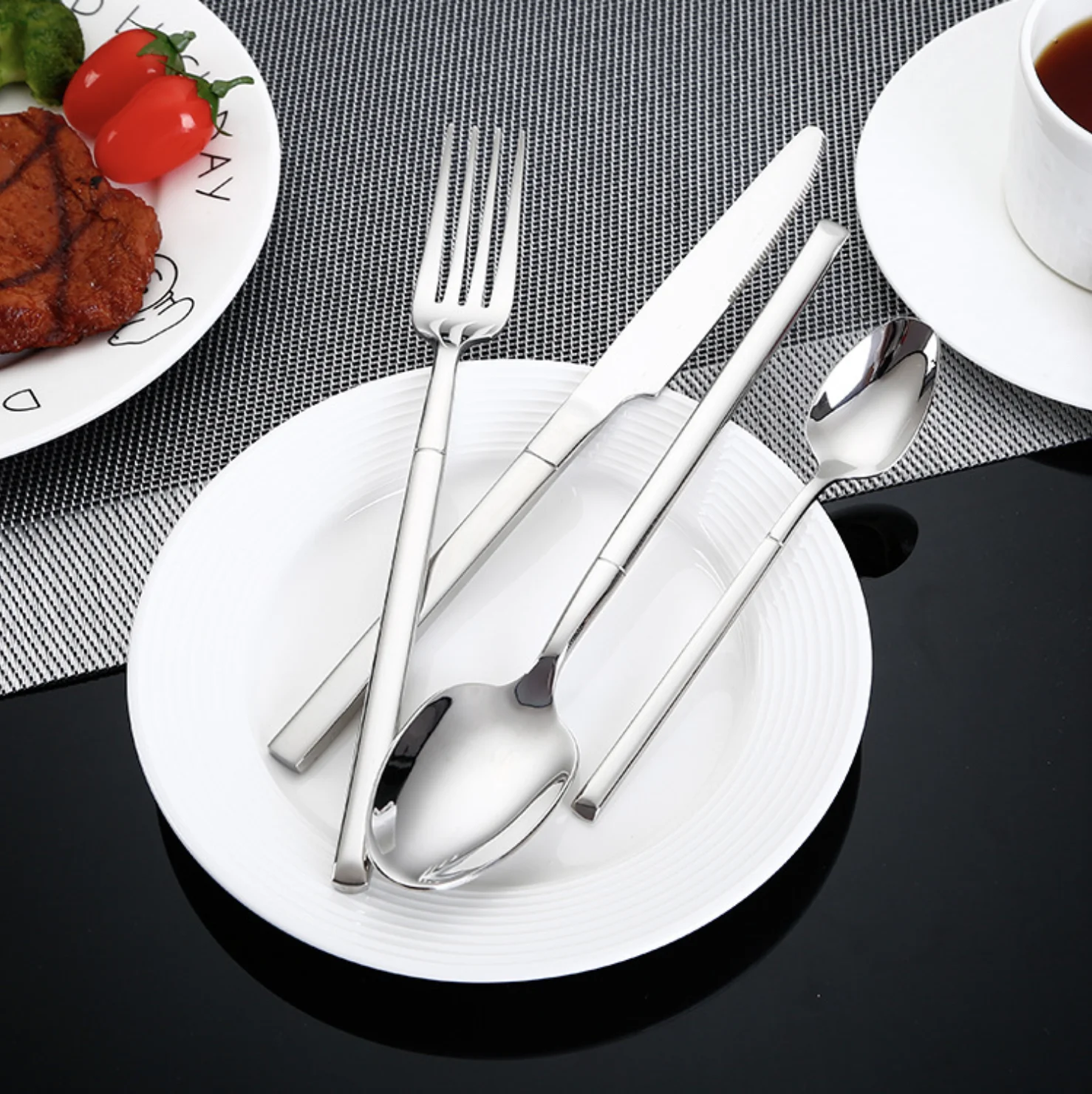 
304 Buffet ware table top royal airline flatware set silver stainless steel cutlery 