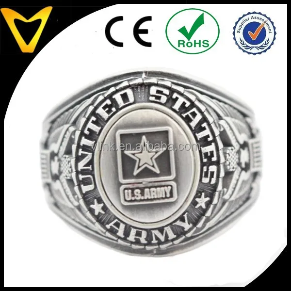 High Quality Stainless Steel Jewelry Custom Military Rings, Mens Big US Navy Insignia Ring - Bronze Colored Navy Veteran Ring