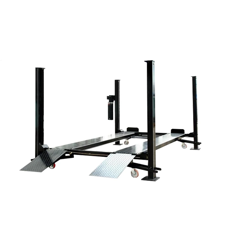 4 автомобиля, двойная широкая 4-стоечная парковочная подъемник в яме