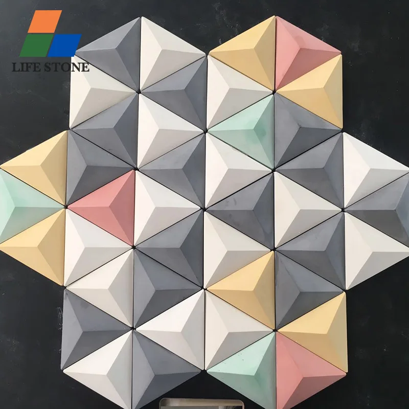 3d wall panels interior decorative stone cladding Decoration cement 3D Wall Panel for Beauty Home Commercial interior