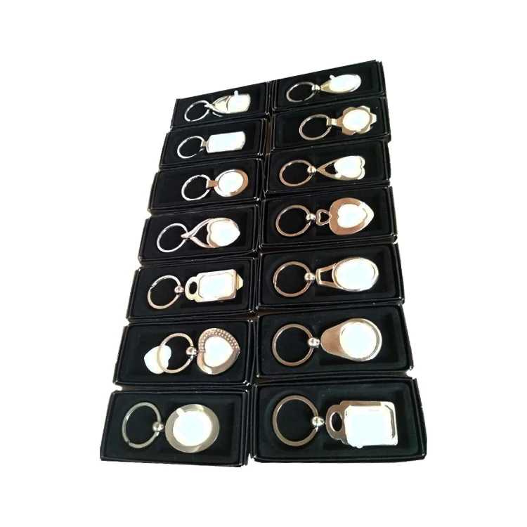 Custom blank sublimation heart shaped metal keychain