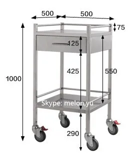 Stainless Steel Medical Cart/Stainless Steel Treatment Cart
