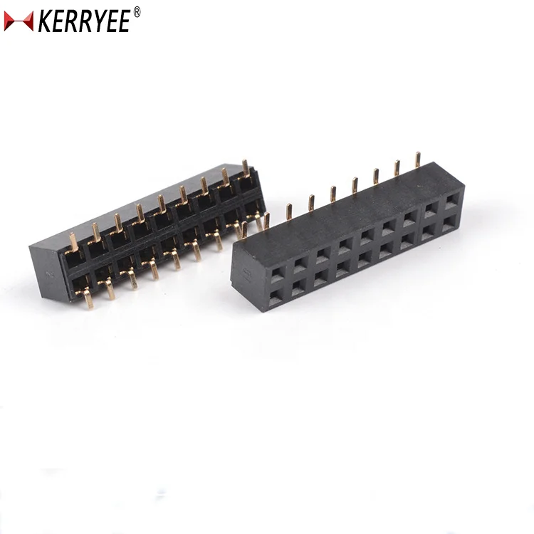 Двухрядный гнездовой разъем 2,54 мм SMT 2*9P