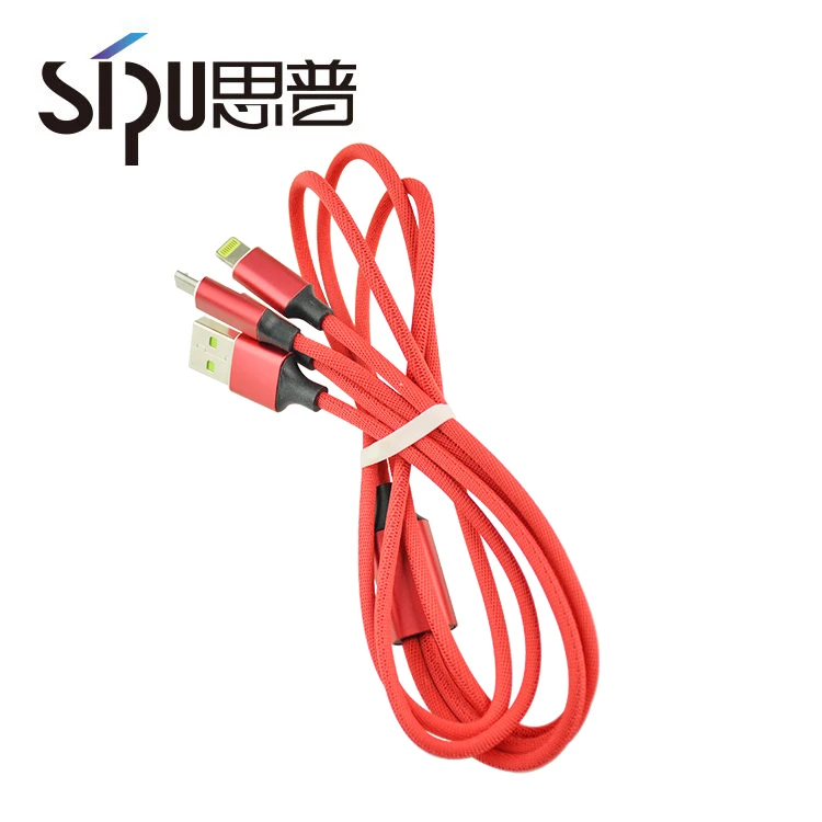 
SIPU high speed 3.0 Nylon Braided 3in1 Usb Cable For Type C Android cell phone 
